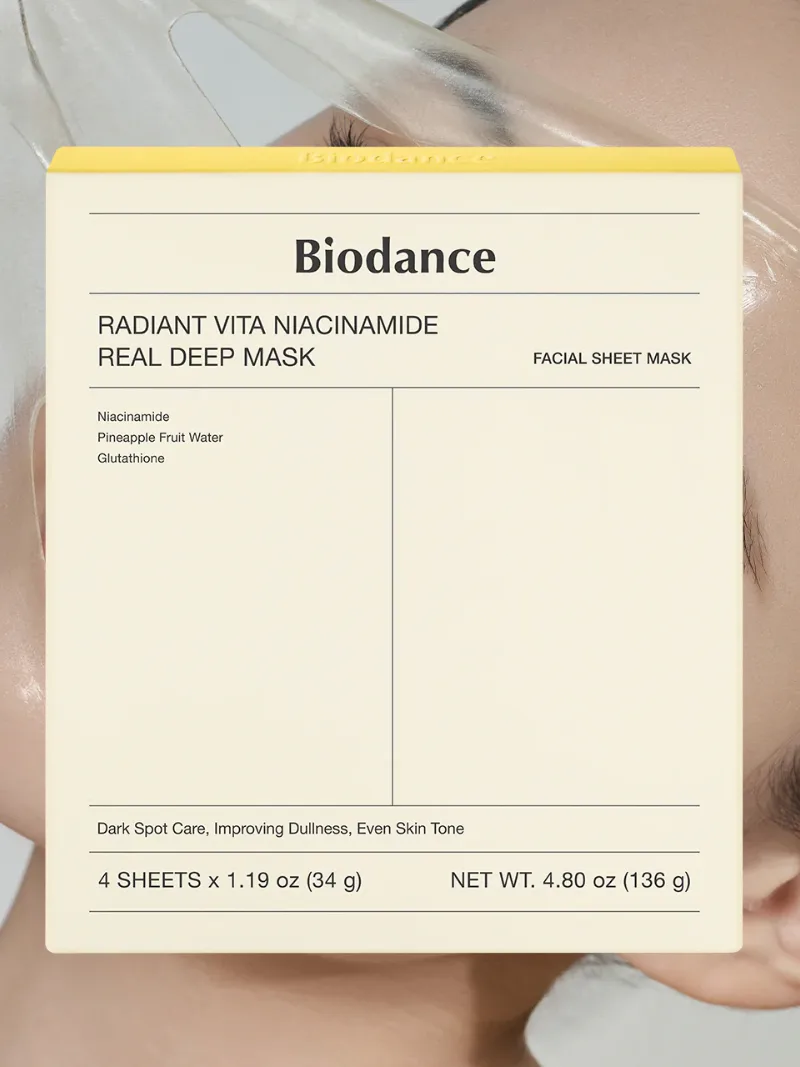 Biodance - Radiant Vita Niacinamide Real Deep Mask 1 Box (34*4ea)